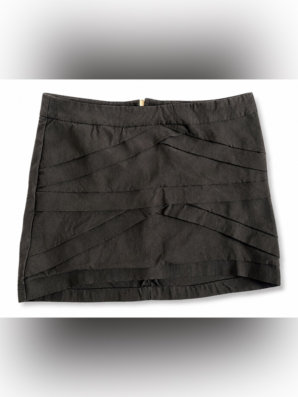 Wet Seal Black Bandage Mini Skirt Y2K Bodycon Size M